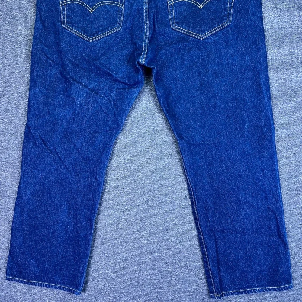 Levis 501 Jeans‎ Mens 40x30 Dark Blue Classic Original Straight Button Fly Denim